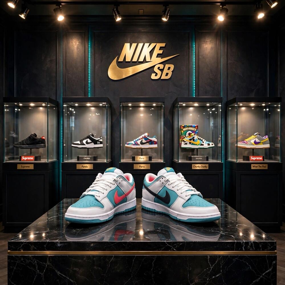 Nike Dunk Retro Shoes Low Top Dusty Cactus Thunder Blue Sneakers HF4850-345